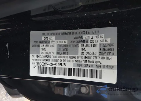 2023 Mazda Cx-30 2.5 S Select from USA, damaged, VIN 3MVDMBBM7PM533566